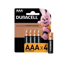 Щелочные батарейки Duracell, ААA/LR03 4шт Б0026813