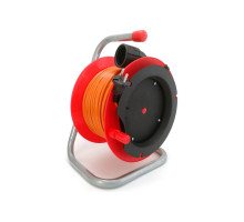 Силовой удлинитель на катушке LUX 23025 К1-О-25 ПВС 2x1 25м 4606400420958