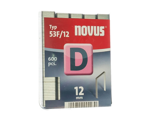 Скобы 600 шт. (1,25х11,3х12 мм; 53F/12) Novus 042-0377 Скобы 600 шт. (1,25х11,3х12 мм; 53F/12) Novus 042-0377