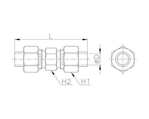 Соединитель механический 10 мм CDC Pneumatics CUC 1008