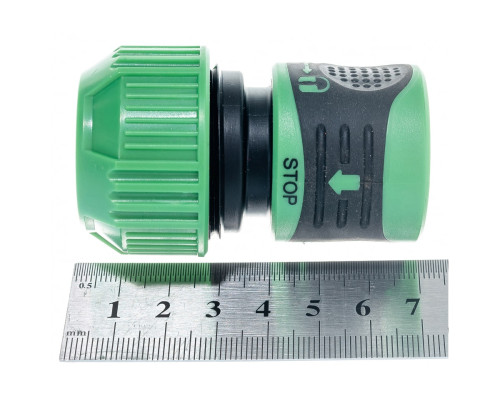 Соединитель универсальный с аквастопом 1/2"-5/8"-3/4" SKRAB 28260