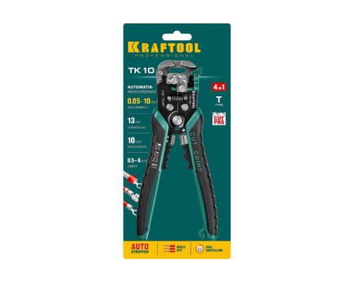 Стриппер KRAFTOOL TK-10 автоматический, многофункциональный, 0.05 - 10 мм2, 22639