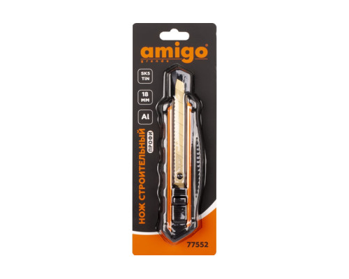 Строительный нож AMIGO 18 мм 77552 Строительный нож AMIGO 18 мм 77552