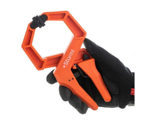 Струбцина Sturm клещеобразная с храповым механизмом, длина 226мм, зев 75мм 1078-09-075