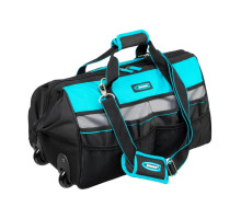 Сумка для инструмента GROSS 500x280x290 мм, выдвижная рукоятка, колеса, наплечный ремень 90276