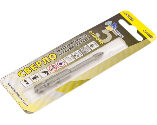 Сверло квадро по керамограниту, керамике и стеклу 5 мм TRIO-DIAMOND 440005