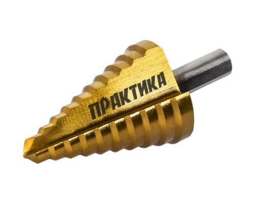 Сверло по металлу ступенчатое 9-36 мм шаг 3 мм TIN ПРОФИ ПРАКТИКА 798-348