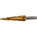 Сверло ступенчатое по металлу SPIRAL HSS-TiN 4-12х1/70 мм D.BOR SDSP-TIN-04-12-06
