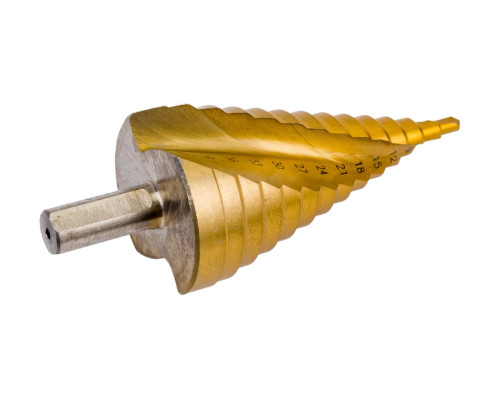 Сверло ступенчатое по металлу SPIRAL HSS-TiN 4-40х3/103 мм D.BOR SDSP-TIN-04-40-10