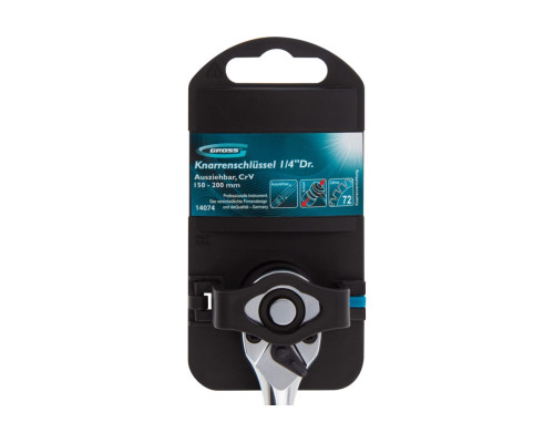 Телескопический трещоточный ключ 1/4" GROSS 14074