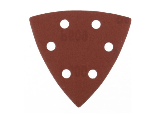 Треугольник абразивный на ворсовой подложке под липучку (5 шт; 93 мм; P600; 6 отв) MATRIX 73869