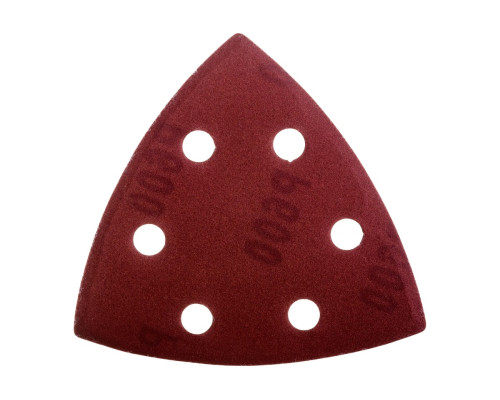 Треугольник абразивный на ворсовой подложке под липучку (5 шт; 93 мм; P600; 6 отв) MATRIX 73869