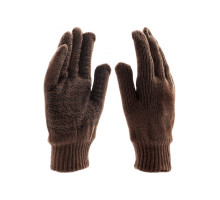 Трикотажные двойные полушерстяные перчатки Сибртех с ПВХ покрытием 68634
