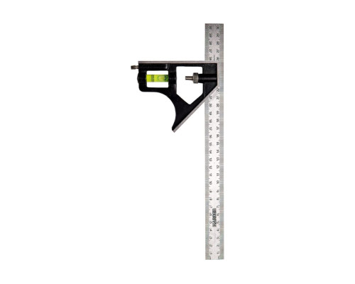 Угольник с уровнем HARDEN нержавеющая сталь, 300мм 580720