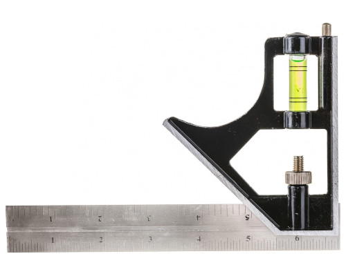 Угольник с уровнем HARDEN нержавеющая сталь, 300мм 580720