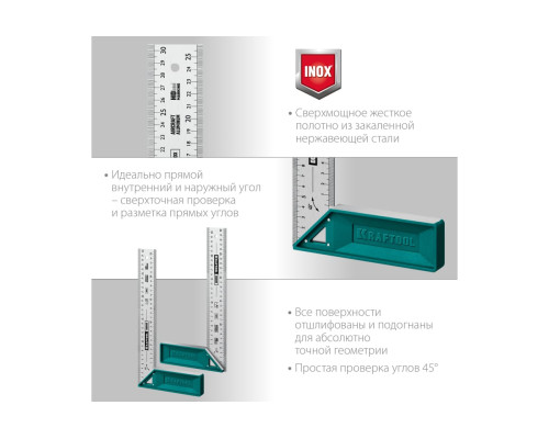 Высокоточный столярный угольник KRAFTOOL Grand 300 мм 3439-30