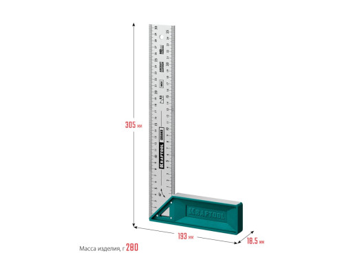 Высокоточный столярный угольник KRAFTOOL Grand 300 мм 3439-30