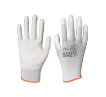 Водоотталкивающие перчатки MASTER COLOR с обливкой из полиуретана, белые 30-4020
