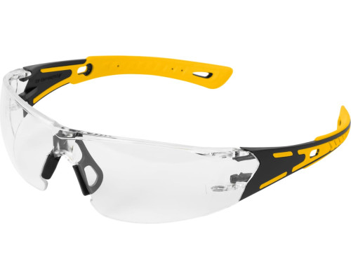 Защитные открытые очки Denzel поликарбонатные, прозрачная линза 89191