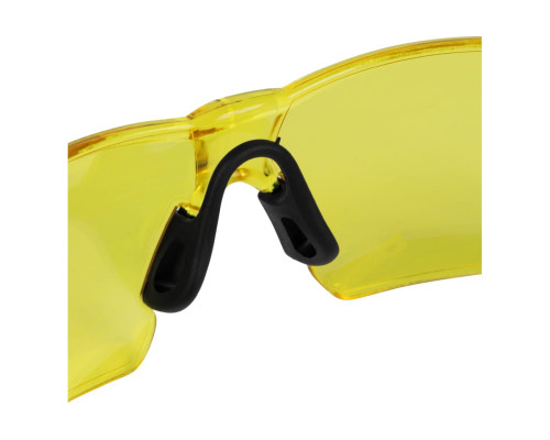 Защитные открытые очки Denzel поликарбонатные, желтая линза 89192