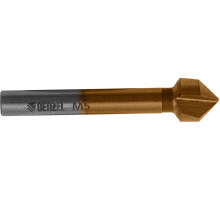 Зенковка конусная под М5, HSS, по металлу, цилиндрический хвостовик Denzel 72305
