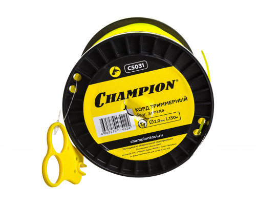 Корд триммерный Star (2.0 мм; 130 м; звезда) CHAMPION C5031