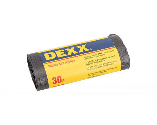 Мешки для мусора черные (30 шт; 30 л) DEXX 39150-30