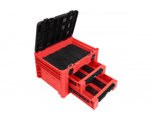 Кейс №1 DLT RED PRO с выдвижными отсеками 2+1 для системы хранения инструментов, 4062