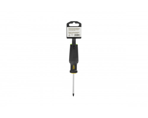Отвертка Denzel PZ1x75 мм, S2, трехкомпонентная рукоятка 122057
