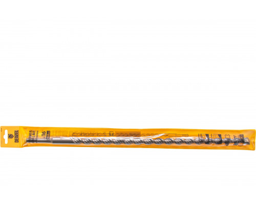 Бур по бетону, двойная спираль, Cobalt W-tip (16x460 мм; SDS PLUS) Denzel 705040