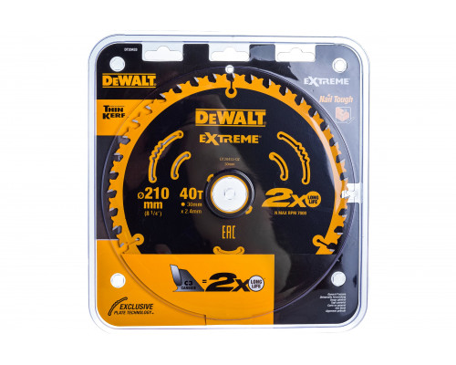 Диск пильный EXTREME (210x30 мм; 40T) DEWALT DT20433-QZ