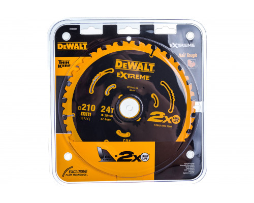 Диск пильный EXTREME (210x30 мм; 24T) DEWALT DT20432-QZ