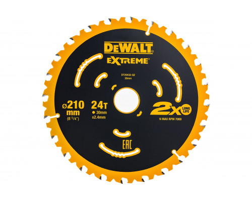 Диск пильный EXTREME (210x30 мм; 24T) DEWALT DT20432-QZ