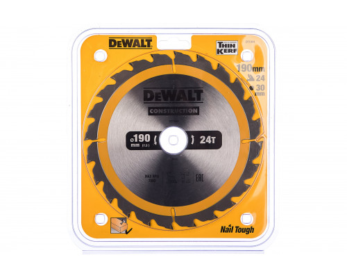 Пильный диск CONSTRUCT (190х30 мм; 24 ATB) DEWALT DT1944