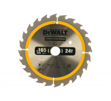 Пильный диск CONSTRUCT 165х20 мм, 24Т, ATB +24град DEWALT DT1949