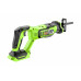 Пила сабельная аккумуляторная GreenWorks GPT-BLRS-1, 24В, б/щет., 0-3000 об/мин, рез 115 мм дер., без АКБ и ЗУ 1200607