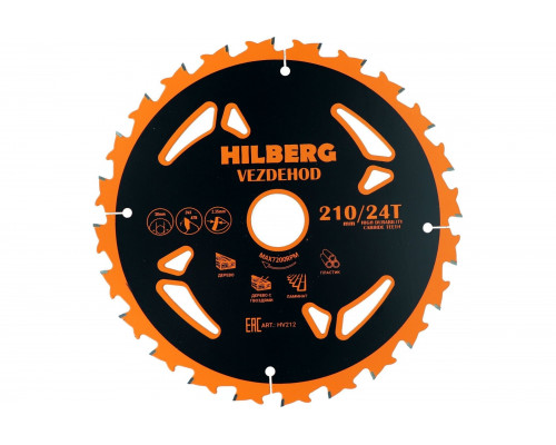 Диск пильный Hilberg Vezdehod 210x30x24Тx7º HV212