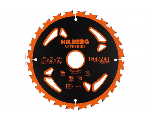Диск пильный Hilberg Vezdehod 184x30x24Тx7º HV189