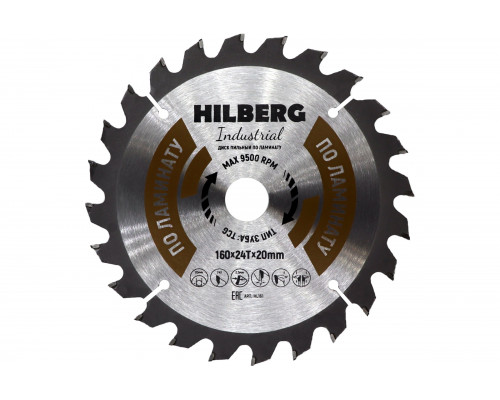 Диск пильный Hilberg Industrial Ламинат 160x20x24Т HL161