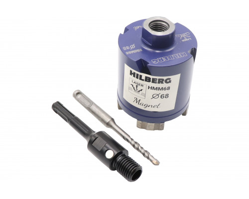 Коронка алмазная по бетону Hilberg 68 мм Laser Magnet Hмм68 HMM68