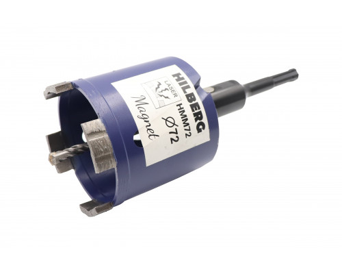 Коронка алмазная по бетону Hilberg 72 мм Laser Magnet Hмм72 HMM72
