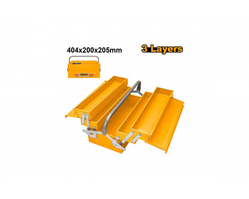 Ящик для инструментов INGCO 404х200х205мм, 3 уровня, металл HTB03