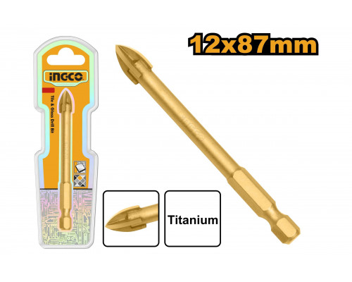 Сверло по плитке и стеклу INGCO 12х87 мм INDUSTRIAL DBG1131201