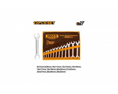 Набор рожковых ключей INGCO 6-32 мм. 12 шт. INDUSTRIAL HKSPA2142