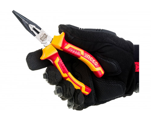 Диэлектрические длинногубцы INGCO 160 мм INDUSTRIAL HILNP28168