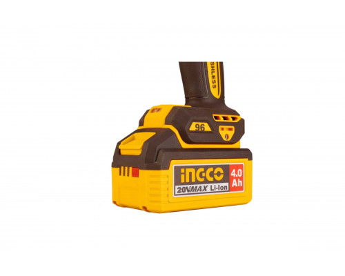 Дрель-шуруповерт INGCO 96Нм, акк, б/щ, P20S (20В) CIDLI209686