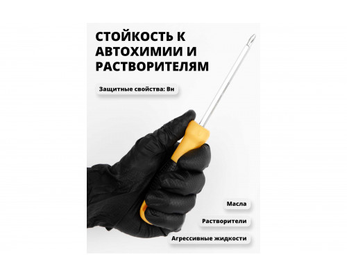 Ультрапрочные нескользящие нитриловые перчатки Jeta Safety 50 шт (25 пар), разм.XXL/11, 240 мм, 0,22мм NATRIX-50BL-11