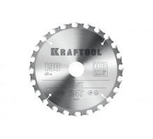 Диск пильный по дереву KRAFTOOL Fast 190x30 мм, 24Т 36950-190-30