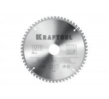 Диск пильный по алюминию KRAFTOOL Multi material 190x30 мм, 60Т 36953-190-30