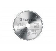 Пильный диск по алюминию KRAFTOOL Multi material 216x30 мм, 64Т 36953-216-30